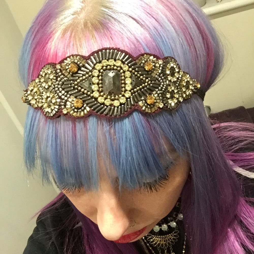 HANDMADE! Beaded Stretch Headband